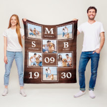 Rustige persoonlijke monogram koppels Foto collage