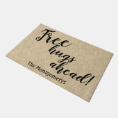 Rustige persoonlijke naam Vrije hugs vóór Welkom Deurmat (Schuin)