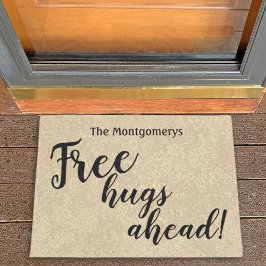 Rustige persoonlijke naam Vrije hugs vóór Welkom Deurmat