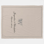 Rustige persoonlijke Pas getrouwd Keepomwille Mono Fleece Deken (Voorkant (Horizontaal))