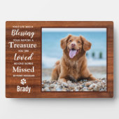 Rustige persoonlijke Paw Print Pet Memorial Fotoplaat (voorkant)