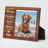 Rustige persoonlijke Paw Print Pet Memorial Fotoplaat (Zijkant)