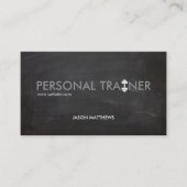 Rustige persoonlijke trainer Dumbbell Logo Fitness Visitekaartje (Voorkant)