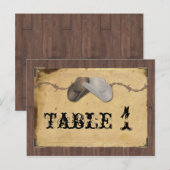 Rustige Petten van cowboy - Barbed - tabelnummer Briefkaart (Voorkant / Achterkant)
