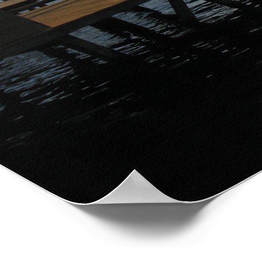 Rustige pier bij zonsondergang poster (Hoek)