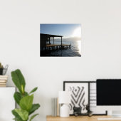 Rustige pier bij zonsondergang poster (Thuiskantoor)