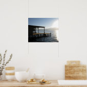 Rustige pier bij zonsondergang poster (Keuken)