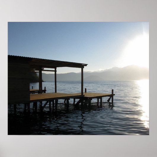 Rustige pier bij zonsondergang poster (Voorkant)