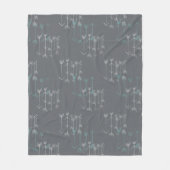 Rustige pijlen grijze Aqua White Fleece Blanket (Voorkant)