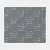 Rustige pijlen grijze Aqua White Fleece Blanket (Voorkant (Horizontaal))