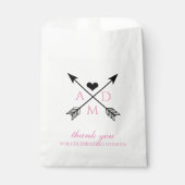 Rustige pijlen Monogram Favor Bag Bedankzakje (Voorkant)