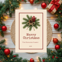 Rustige Pijnappel & Groene Vrolijk Kerstmis