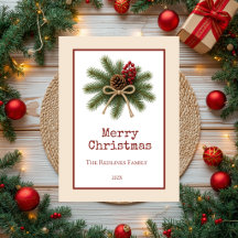 Rustige Pijnappel & Groene Vrolijk Kerstmis
