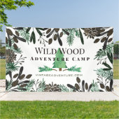 Rustige pijnbomen en filialen spandoek (Buitenkant)