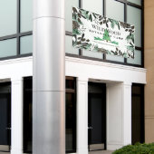 Rustige pijnbomen en filialen spandoek (Buitenkant Gebouw)