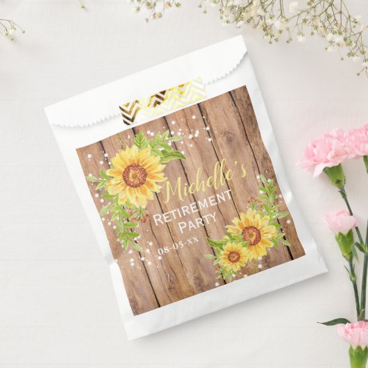 Rustige Pijnse zonnebloem Partij Bedankzakje (Gezegeld)