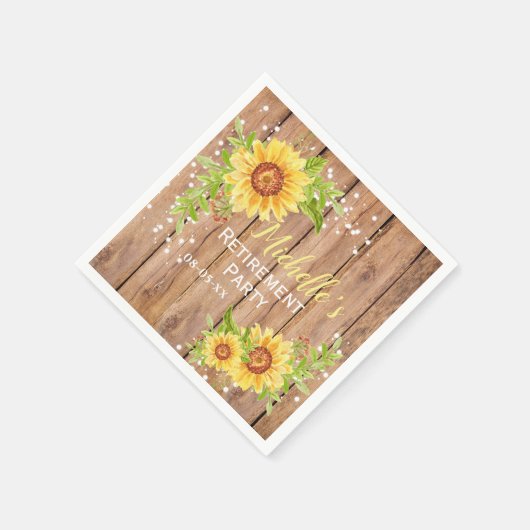 Rustige Pijnse zonnebloem Partij Servet (Hoek)