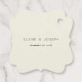 Rustige Pine cone Weddenschap Bedankjes Labels (Achterkant)