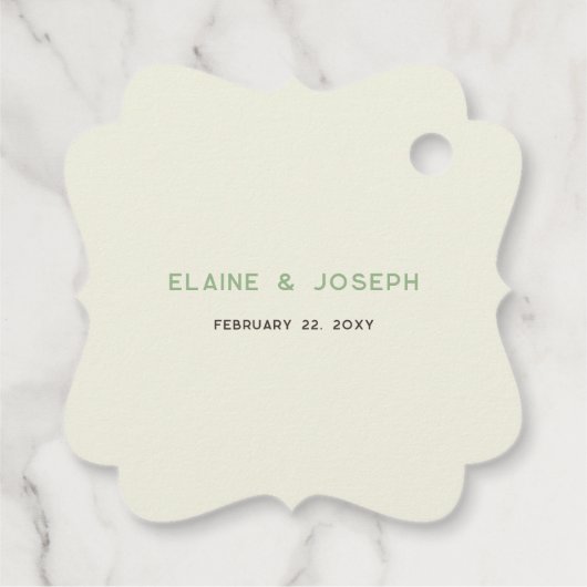 Rustige Pine cone Weddenschap Bedankjes Labels (Achterkant)