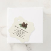 Rustige Pine cone Weddenschap Bedankjes Labels (In situ)
