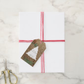 Rustige Pine Forest-kerstboom Cadeaulabel (Met Touw)