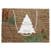 Rustige Pine Forest-kerstboom Groot Cadeauzakje (Achterkant)