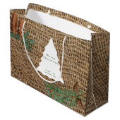 Rustige Pine Forest-kerstboom Groot Cadeauzakje (Achterkant Gekanteld)