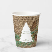 Rustige Pine Forest-kerstboom Papieren Bekers (Achterkant)
