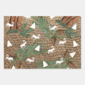 Rustige Pine Forest-kerstboomrenrendiertje Inpakpapier Vel (Voorkant)