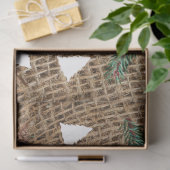 Rustige Pine Forest-kerstboomrenrendiertje Tissuepapier (Geschenk)