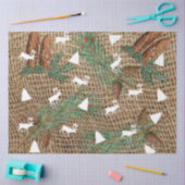Rustige Pine Forest-kerstboomrenrendiertje Tissuepapier (Craft)