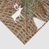 Rustige Pine Forest-kerstboomrenrendiertje Tissuepapier (Detail)