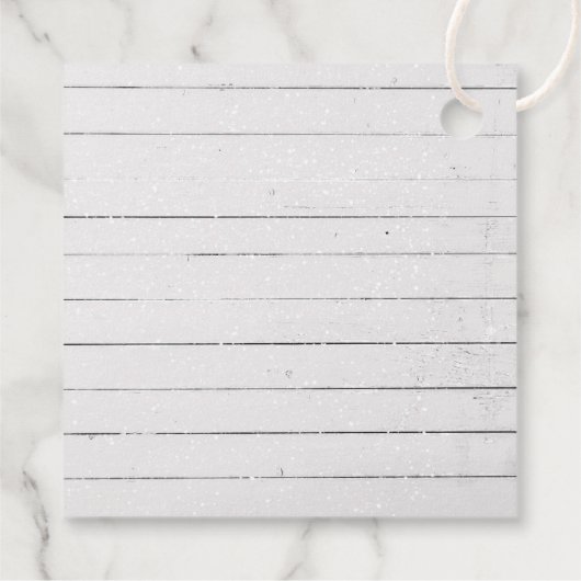 Rustige Pine Trees Snow-kerstcadeauLabel Bedankjes Labels (Achterkant)