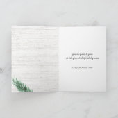 Rustige Pine Wood Holiday Collage Feestdagen Kaart (Binnen)