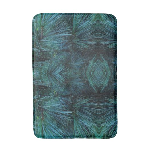 Rustige pinebomen | dennenbos | groene naaldbomen badmat (Voorkant Verticaal)