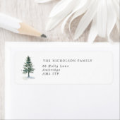 Rustige pineboomfamilie etiket (Insitu)