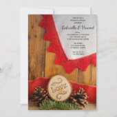 Rustige pinen en winterrepetitie met rode latten kaart (Voorkant)