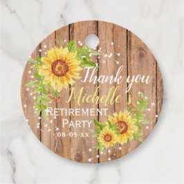 Rustige Pinksterplant Floral - Zonnebloem Hartelij Bedankjes Labels