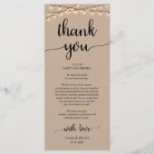 Rustige plaats instelling binnenpartij bedankt kaa programmakaart (Voorkant)