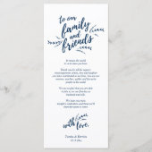 Rustige plaats instelling binnenpartij bedankt kaa programmakaart (Voorkant)