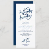 Rustige plaats instelling binnenpartij bedankt kaa programmakaart (Voorkant / Achterkant)