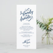 Rustige plaats instelling binnenpartij bedankt kaa programmakaart (Staand voorkant)