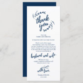 Rustige plaats instelling binnenpartij bedankt kaa programmakaart (Voorkant / Achterkant)