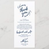 Rustige plaats instelling binnenpartij bedankt kaa programmakaart (Voorkant)