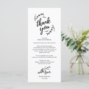 Rustige plaats instelling binnenpartij bedankt kaa programmakaart