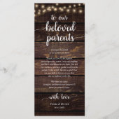 Rustige plaats instelling binnenpartij bedankt kaa programmakaart (Voorkant)