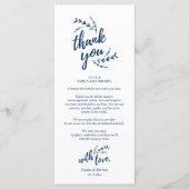 Rustige plaats instelling binnenpartij bedankt kaa programmakaart (Voorkant)