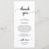 Rustige plaats instelling binnenpartij bedankt kaa programmakaart (Voorkant)