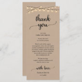 Rustige plaats instelling binnenpartij bedankt kaa programmakaart (Voorkant / Achterkant)