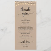 Rustige plaats instelling binnenpartij bedankt kaa programmakaart (Voorkant)